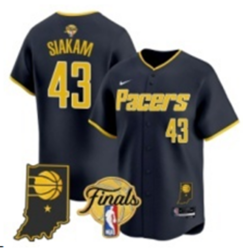 Men 2025 Indiana Pacers 43 Siakam black NBA Jersey
